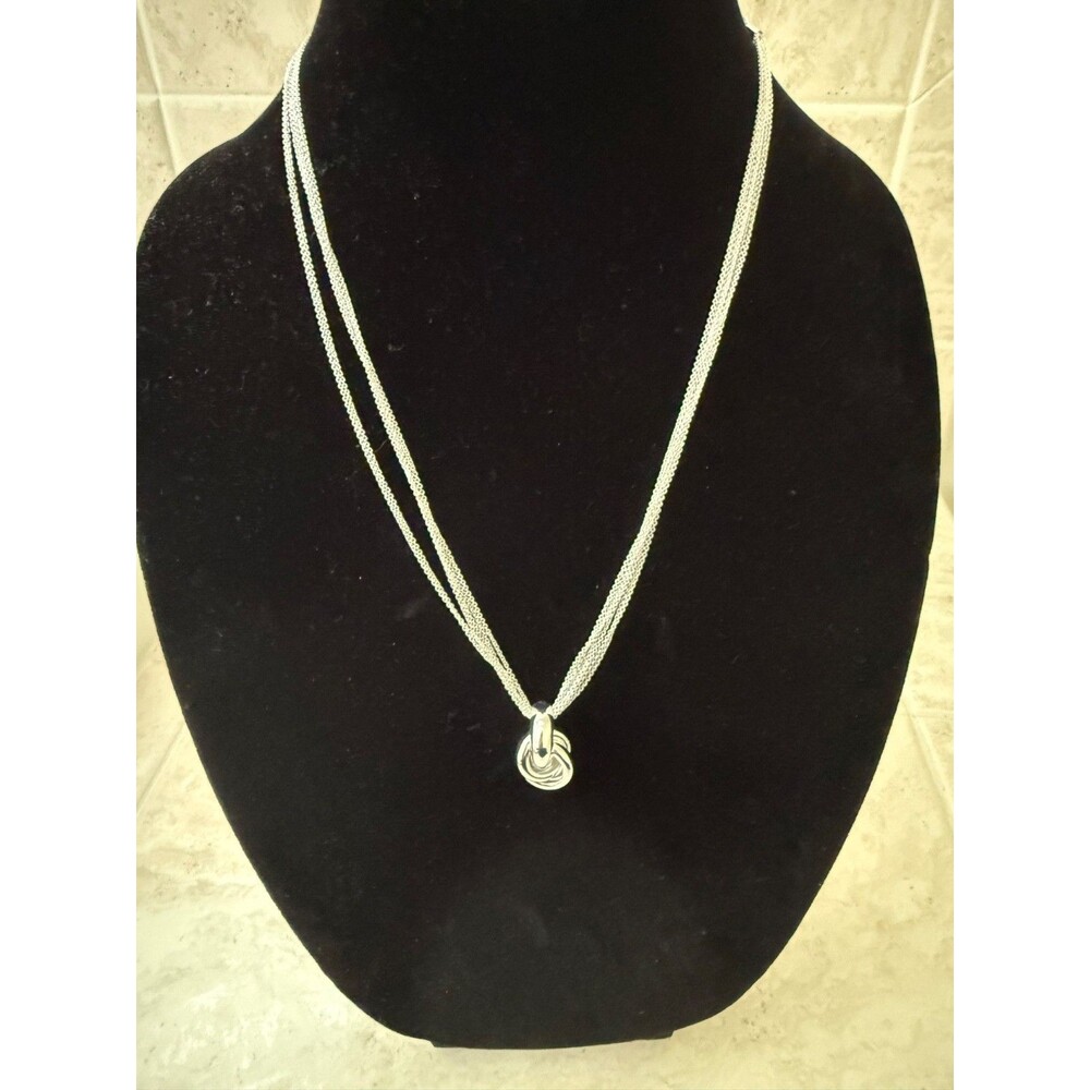 Talbots Silver Knot Pendant - NWT